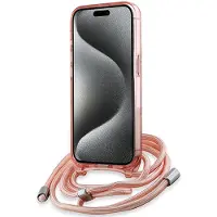 Karl Lagerfeld KLHMP15LHCKCKLCP iPhone 15 Pro 6.1" pink/pink hardcase IML Crossbody Monogram Karl & Choupette Head MagSafe