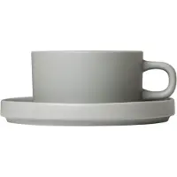 Blomus Set Of 2 Tea Cups - 0,2 L, Ø 9 Cm - Pilar - Mirage Gray - Grey - Ø 14.4CM