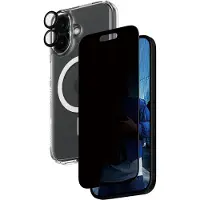 PanzerGlass iPhone 16 3-in-1 Privacy Protection bundle, läpinäkyvä