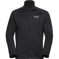 Jack Wolfskin Peak District, fleecepusero, miesten, musta