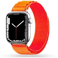 Tech-Protect Apple Watch Series Ultra 3/2/Ultra/11/10/9/8/SE 3/(2022)/7/SE/6/5/4/3/2/1 Nylon Pro -ranneke - 49mm/46mm/45mm/44mm/42mm - Oranssi väri