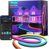 Govee RGBIC Outdoor Neon Strip Lights valonauha, 10 m