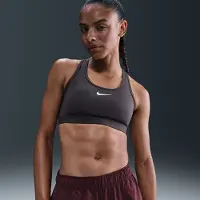 Nike Urheilurintaliivit Dri-fit Swoosh - Harmaa/valkoinen Nainen, koko Large