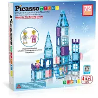 PicassoTiles magneettinen rakennussetti 72 osaa, talviteema