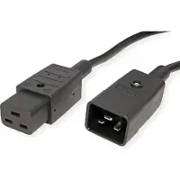 Bachmann Power cord IEC320/C19-C20 16A/250V IEC connector, black, 1 m