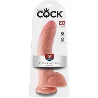 Doc Johnson Tekopenis 9" kiveksillä, roosa
