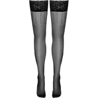 Cottelli Collection Stockings POLKA-DOTS HOLD-UP STOCKINGS