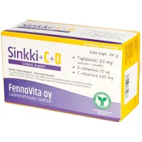 Fennovita Sinkki Plus Kupari ja C-vitamiini 100 kaps ravintolisä