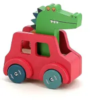 Vilac Honking Car - Crocodile - Multi/patterned - ONE SIZE