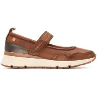 Carmela for woman. 16251503-CAMEL Leather Shoes 162515 brown (36), Flat, 1 to 3 cm, Velcro, Casual