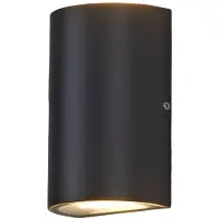LUCANDE Led ulkoseinävalaisin JALE , Musta, Alumiini, Moderni,