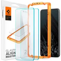 Spigen GLAS.tR AlignMaster, Google, Google Pixel 8 Pro (2023), Naarmuuntumisenkestävä, Iskunkestävä, musta, Läpinäkyvä, 2 kpl