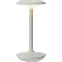Markslöjd LED-pöytävalaisin Petit, greige, alumiini, IP44 himmennettävä, Kerma/meripihka, Alumiini, Moderni