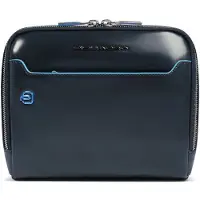 Piquadro Blue Square Crossbody-laukku Nahka 21 cm Sininen