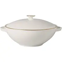 Villeroy & Boch Anmut Gold -keittoterriini Valkoinen