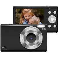 INF Digitaalikamera 2,7K/44MP/16x Zoom/Anti-Shake/Web-kamera musta