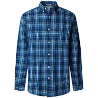 Pepe Jeans for man. PM3090823 Corwin blue shirt (XL), Casual, Cotton, Long sleeve