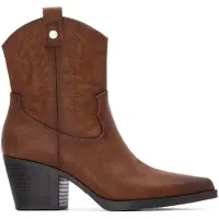 Xti for woman. 14430504-CAMEL Ankle boots 144305 brown (40), 5 to 8 cm, Zip, Casual