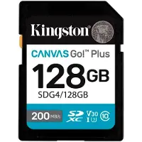 Kingston 128 Gt SDXC Canvas Go Plus Gen4 UHS-I U3 V30 muistikortti