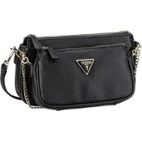 GUESS Olkalaukku 'NOELLE II DBL POUCH CROSSBODY' musta