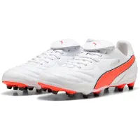 Puma King Liga Fg/ag - Valkoinen/hehkuva Punainen/musta, koko 41