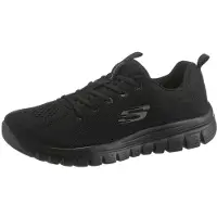 SKECHERS Matalavartiset tennarit 'Graceful Get Connected' harmaa / musta