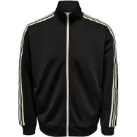 Only & Sons Onsriber Rlx Ls Zip Stripe Track Sweat - Black - M