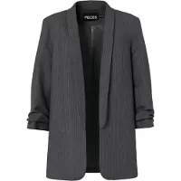 Pieces Pcbosella 3/4 Pinstripe Blazer Noos Bc - Black - L
