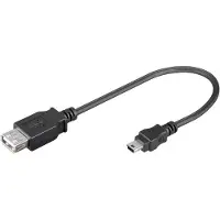 Pro USB-sovitin USB A (naaras)-USB Mini B (uros)