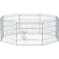 Pricenet Kokoontaittuva Dogpen hopea Puppy Run Rabbitille