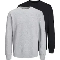 Jack & Jones Jjebradley Sweat Crew 2Pk Mp - Grey - M