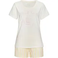 Vivance Pyjamashortsit keltainen / roosa / villanvalkoinen