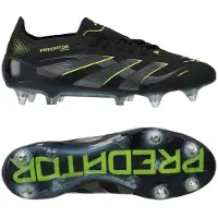 Adidas Predator Elite Sg Electric Stealth - Musta/harmaa/lucid Sitruuna - Pehmeä Nurmi (Sg), koko 41⅓
