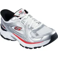 SKECHERS Urheilukengät 'Stamina' punainen / musta / hopea / valkoinen