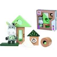 Eichhorn Baby Hipp Wooden Sound Blocks with Donkey Plush Toy