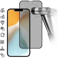 Mtp Products iPhone 16e/17e Yksityisyyttä Suojaava Täysin Peittävä Panssarilasi - Musta Reuna