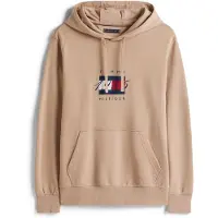 Tommy Hilfiger Linear Flag Graphic Hoodie - Beige - S