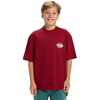 Quiksilver Mercury Worldwide Ss Tee Yth - Burgundy - 12