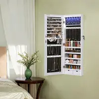 Hobby Hall Korurasia, 37x9.3x108 cm, valkoinen, Ehtekapp, SONGMICS JJC99WT, 37 x 9.3 x 108 cm, Valge