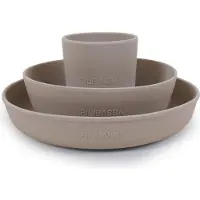 Filibabba Ruokailusarja - Silikoni - 3 Osaa - Warm Grey - - OneSize - Ruokailusarjat