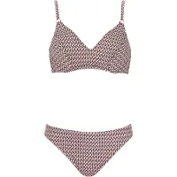 Olympia Bikini beige / viininpunainen / valkoinen