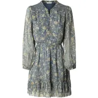 Pepe Jeans for woman. PL9537690 Londyn dress blue (L), Casual, Polyester, Long sleeve