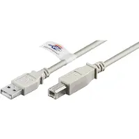 Pro 60832 USB cable USB 2.0 3 m USB A USB B Grey (60832)