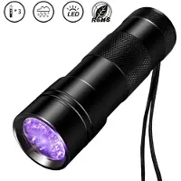 24hShop UV Taskulamppu jossa 12 LED