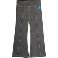 Mini Rodini Clover Emb Velour Levenevät Housut Grey 92/98 cm Harmaa 92/98 cm Tytöt