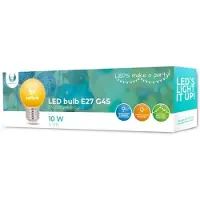 Forever Light LED E27 G45 2W 5 lm 5 kpl pakkaus - Keltainen