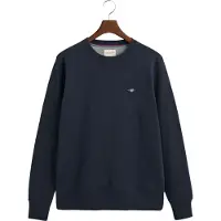 Gant for man. 2006065 Shield navy crew neck sweatshirt (XL), Casual, Cotton, Long sleeve