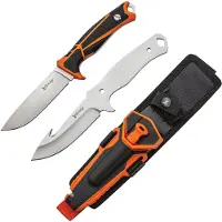 ELK RIDGE Trek Interchangeable Fixed Blade Knife, Drop Point and Gut Hook Blades