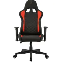 Sense7 Spellcaster fabric armchair black and red