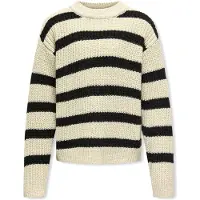 ONLY Kogjusty L/S Stripe Pullover Knt Noos - Cream - 146-152